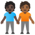 🧑🏿‍🤝‍🧑🏾 people holding hands: dark skin tone, medium-dark skin tone display on Google